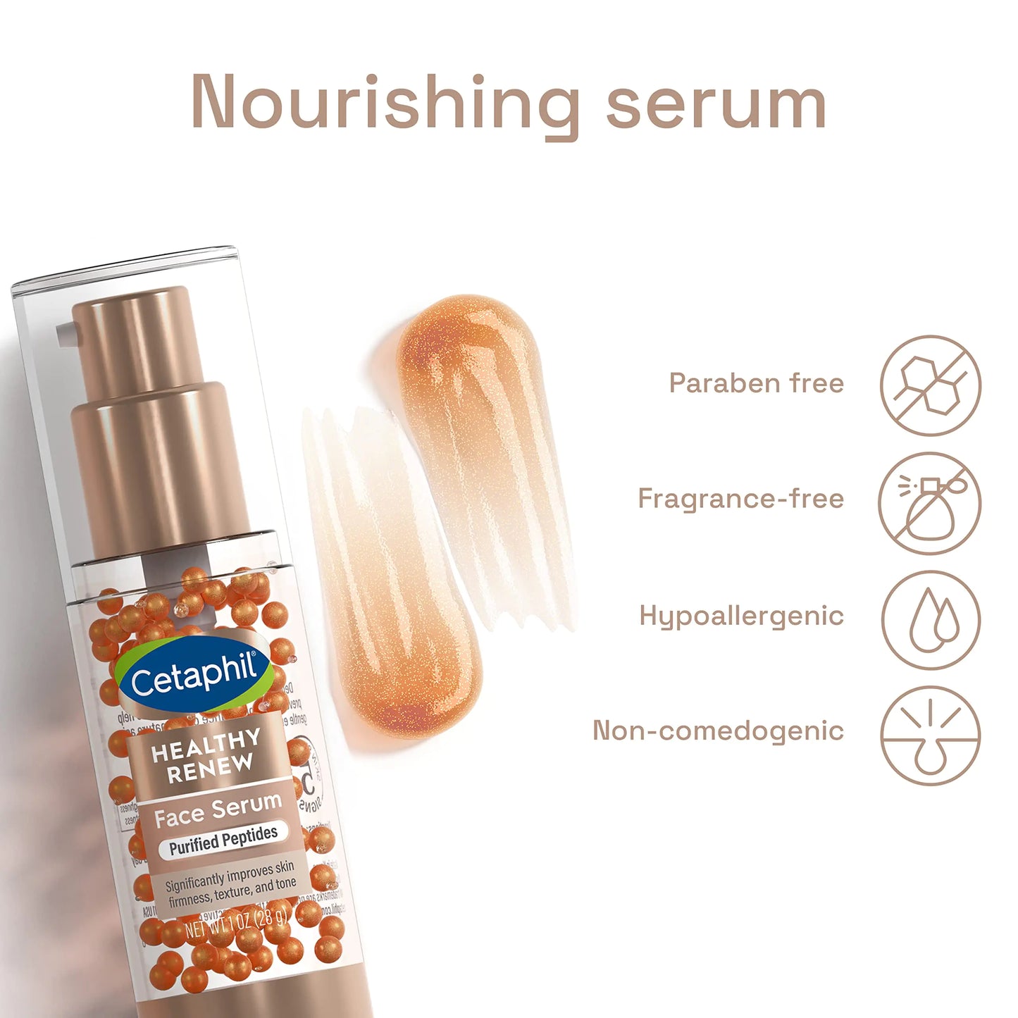 Cetaphil Healthy Renew Anti Aging Face Serum 1 Oz, Retinol Alternative Serum for Face with Niacinamide & Peptides, Skincare for Sensitive Skin with Vitamin B Complex, Fragrance Free NEW 1oz