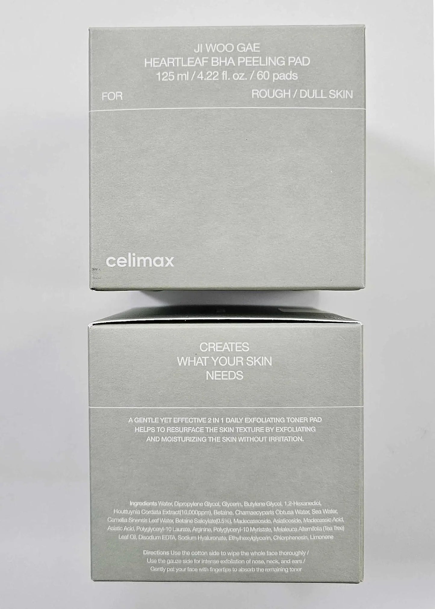 celimax Ji.Woo.Gae Heartleaf BHA Peeling Pad | with Heartleaf Extract, Exfoliating Toner Pads, Facial Peels, Hydrating, for Troubled Skin & Breakouts (60 Pads)