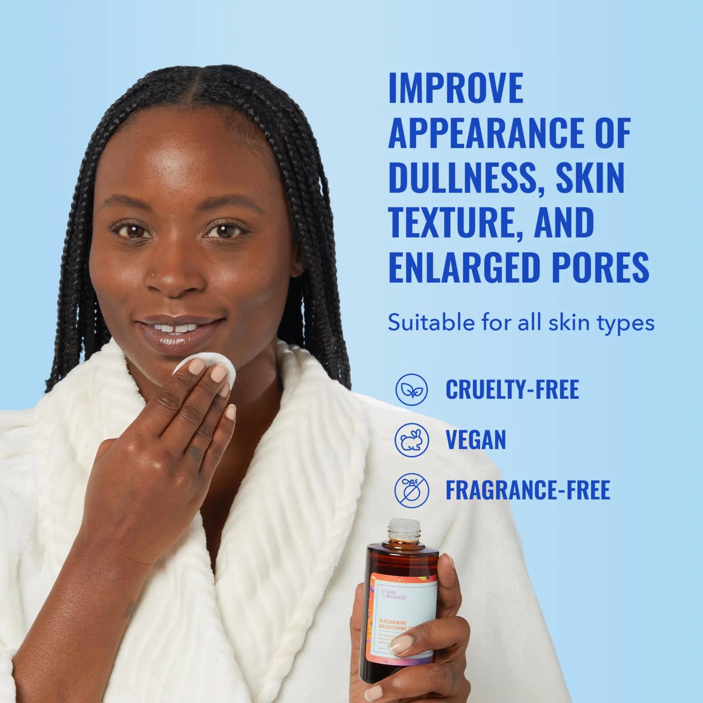 Good Molecules Niacinamide Brightening Toner - Facial Toner with Niacinamide, Vitamin C and Arbutin for Even Tone, Enlarged Pores - Skincare for Face 4 Fl Oz (Pack of 1)