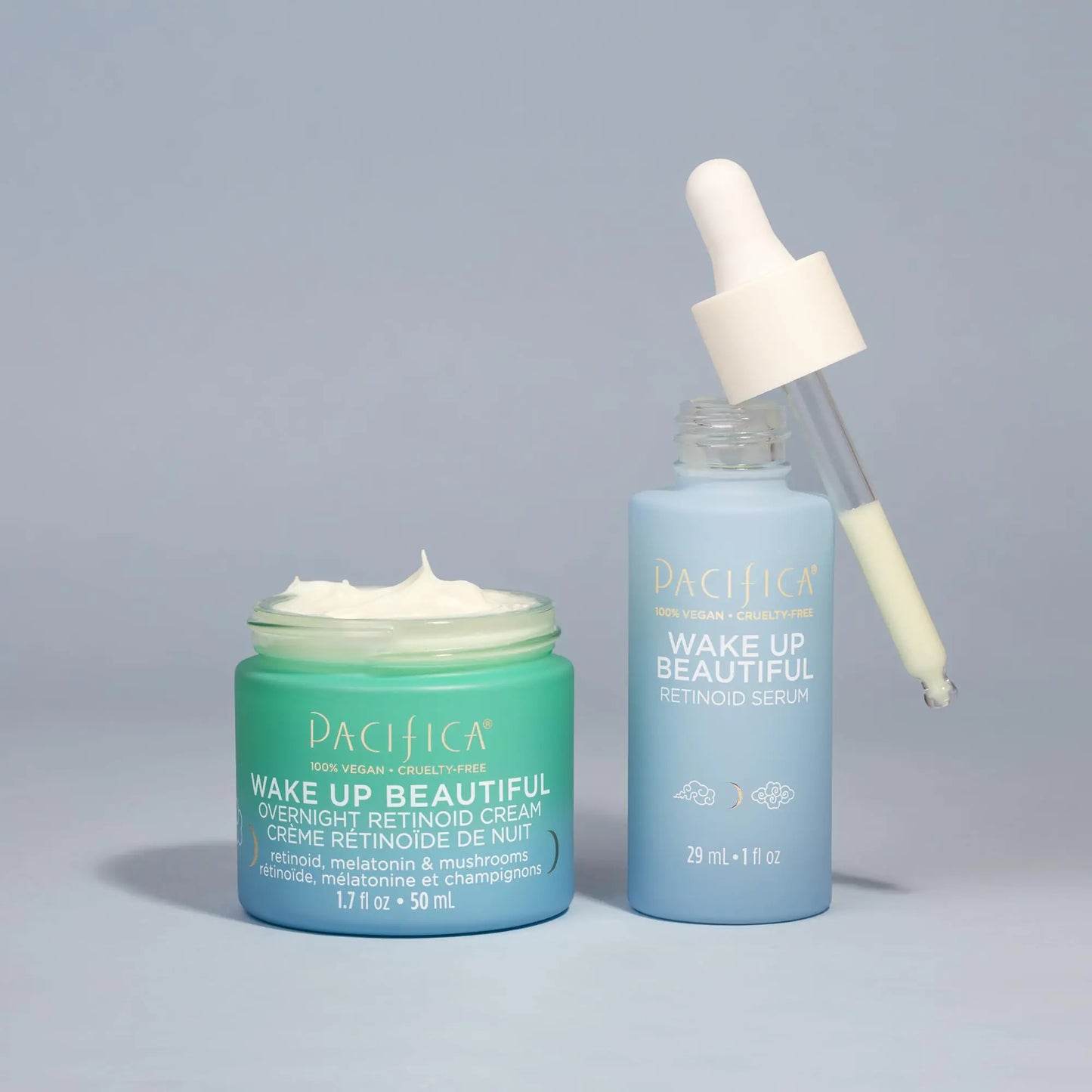 Pacifica Beauty Wake Up Beautiful Overnight Retinoid Serum, Skincare, Reduce Fine Lines, Wrinkles, Dark Spots, and Uneven Skin Tone, Face Care, For Aging and All Skin Types, Vegan, 1 fl oz (1 Count) 1 Fl Oz (Pack of 1)