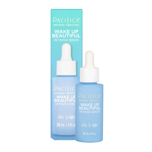 Pacifica Beauty Wake Up Beautiful Overnight Retinoid Serum, Skincare, Reduce Fine Lines, Wrinkles, Dark Spots, and Uneven Skin Tone, Face Care, For Aging and All Skin Types, Vegan, 1 fl oz (1 Count) 1 Fl Oz (Pack of 1)
