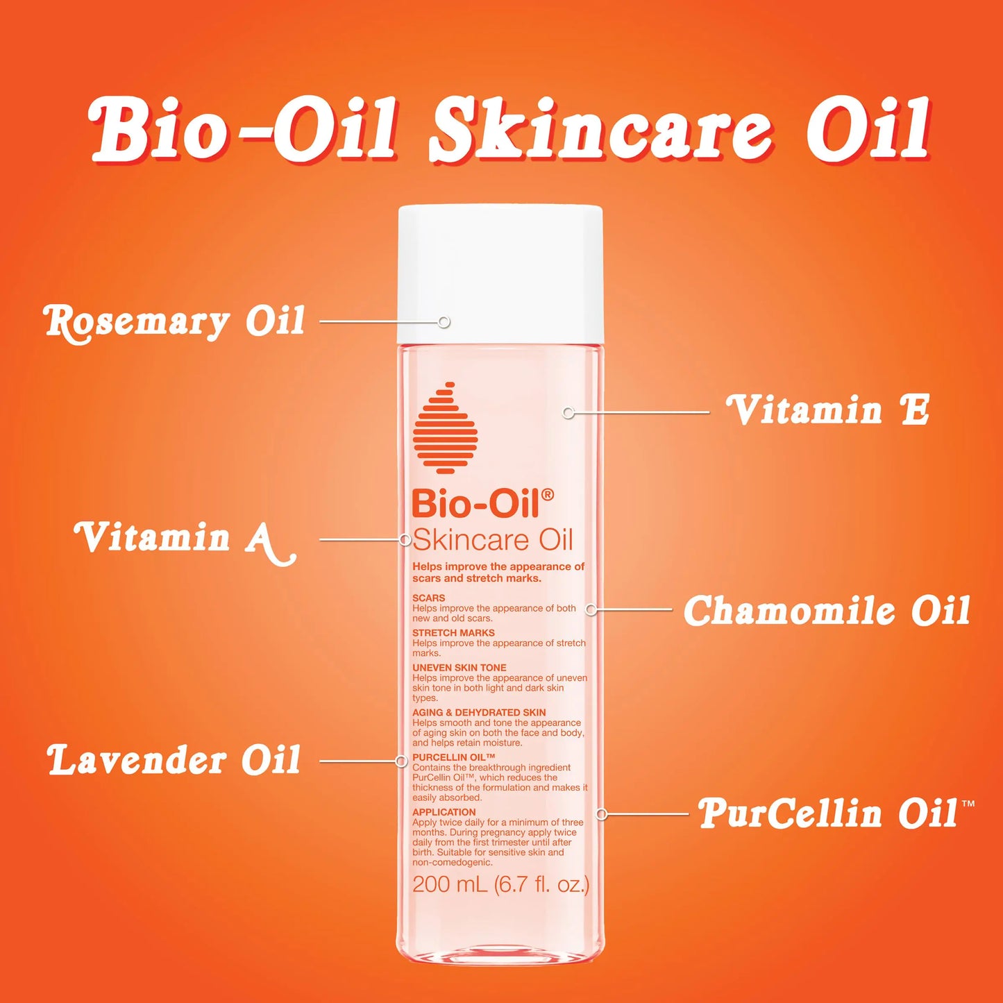 Bio-Oil Skincare Body Oil, Vitamin E Serum for Scars & Stretchmarks, Dermatologist Recommended, All Skin Types, 6.7 oz 6.7 Fl Oz (Pack of 1)